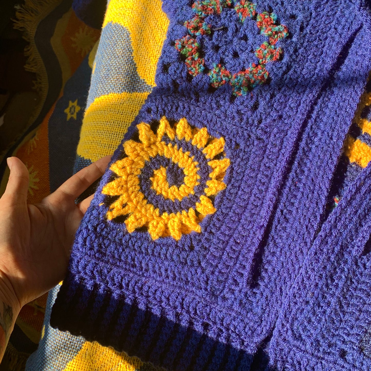 Celestial Sun Crochet Hoodie