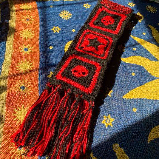 Extra Long Skull Scarf